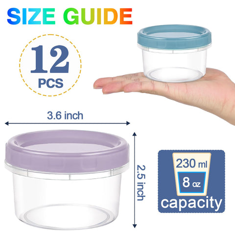 Yomarket clear plastic containers showing contents inside for quick recognition