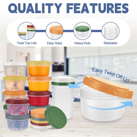 Yomarket label-friendly containers come with a pen for easy sauce identification.