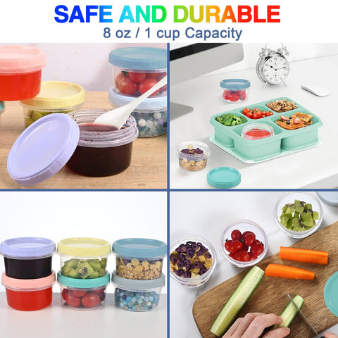 Yomarket leakproof lids illustrating secure storage for on-the-go snacks