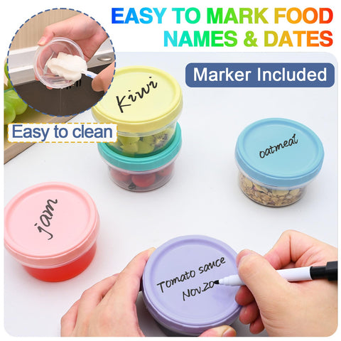 Yomarket container with pen for labeling to identify meals at a glance