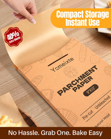 Yomeixte natural brown unbleached parchment for eco-friendly cooking