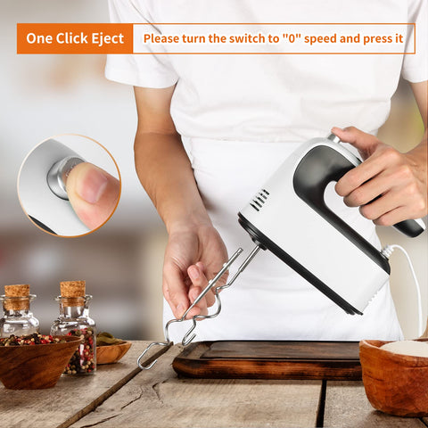 Includes 5 stainless steel accessories for versatile baking tasks.