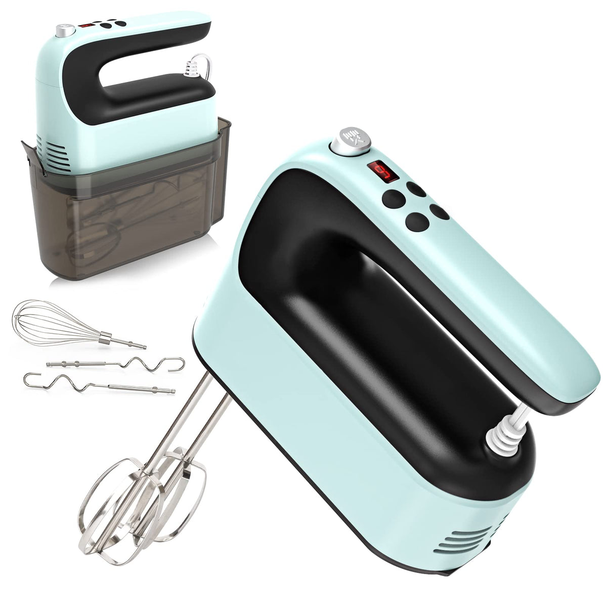 Yomelo 9-Speed Hand Mixer with digital display for precise speed control