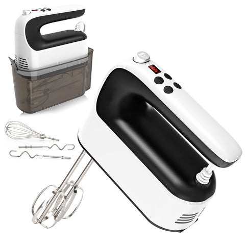 Yomelo 9-speed hand mixer with digital display for precise speed control.