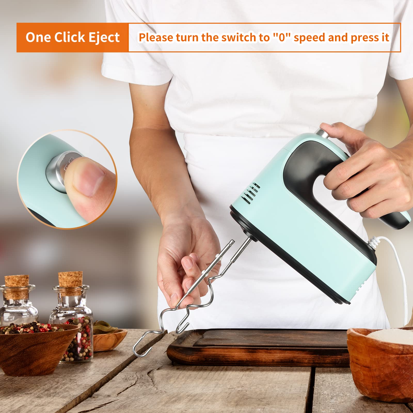 Yomelo dough hooks to knead dough with less effort