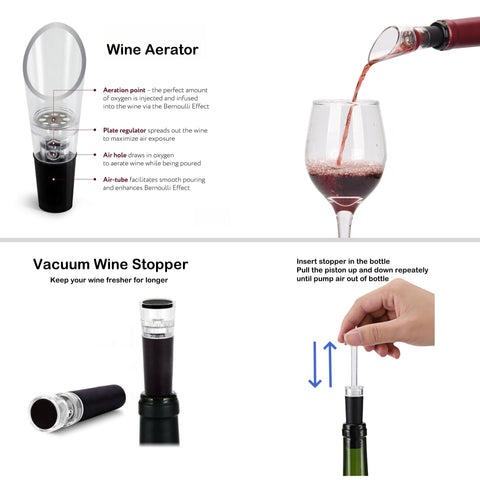 Yomety wine aerator pouring to enhance aroma and flavor