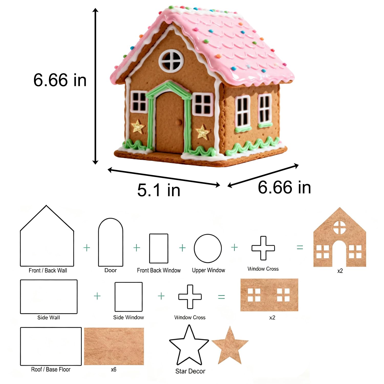 YomiFamily roof base cutter completes the gingerbread house with clean edges