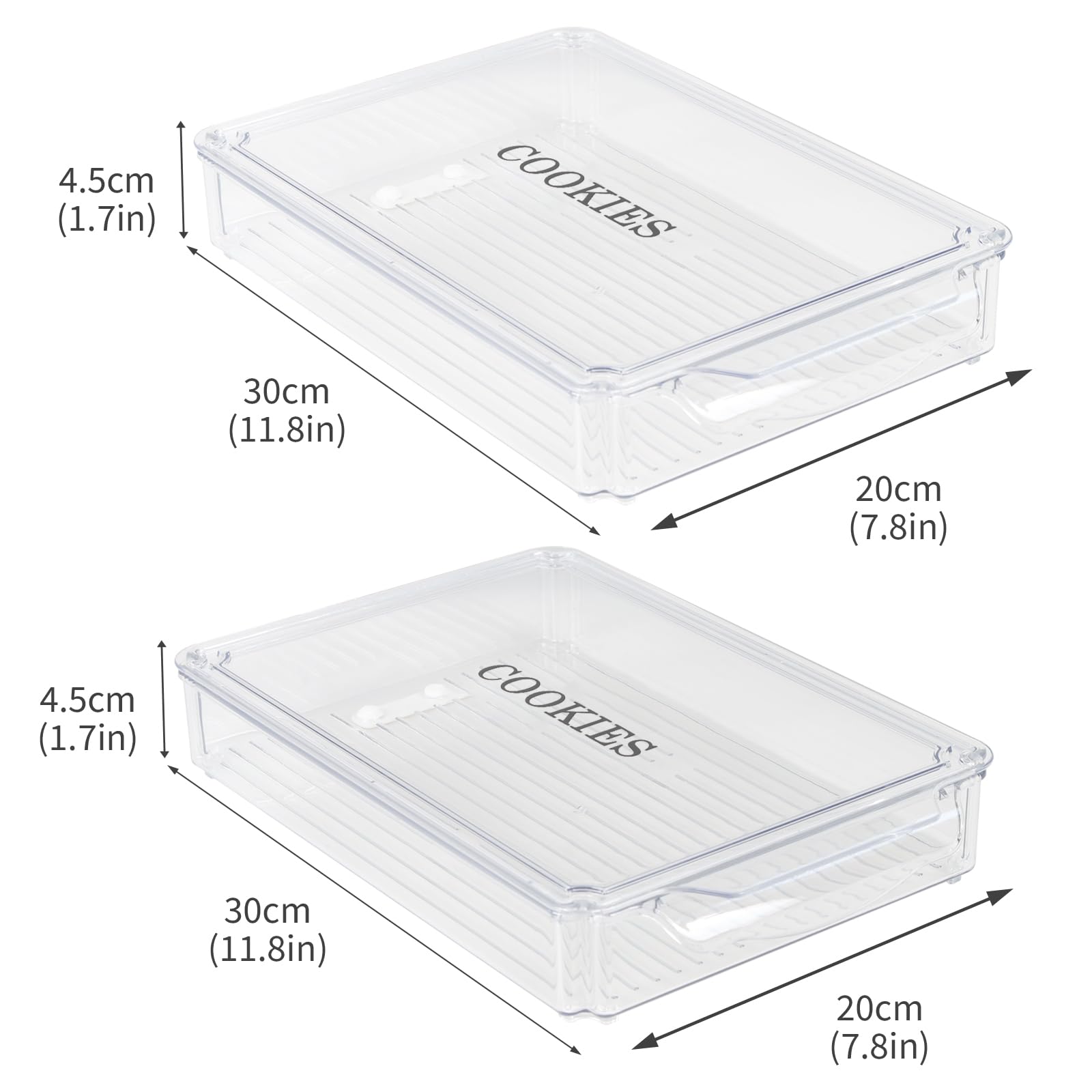 Yomjarl space-saving kitchen organizer fitting on shelves and counters.