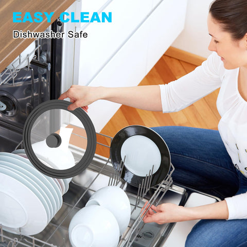 YOMUME glass lid with steam vent lets you monitor steam and regulate heat.