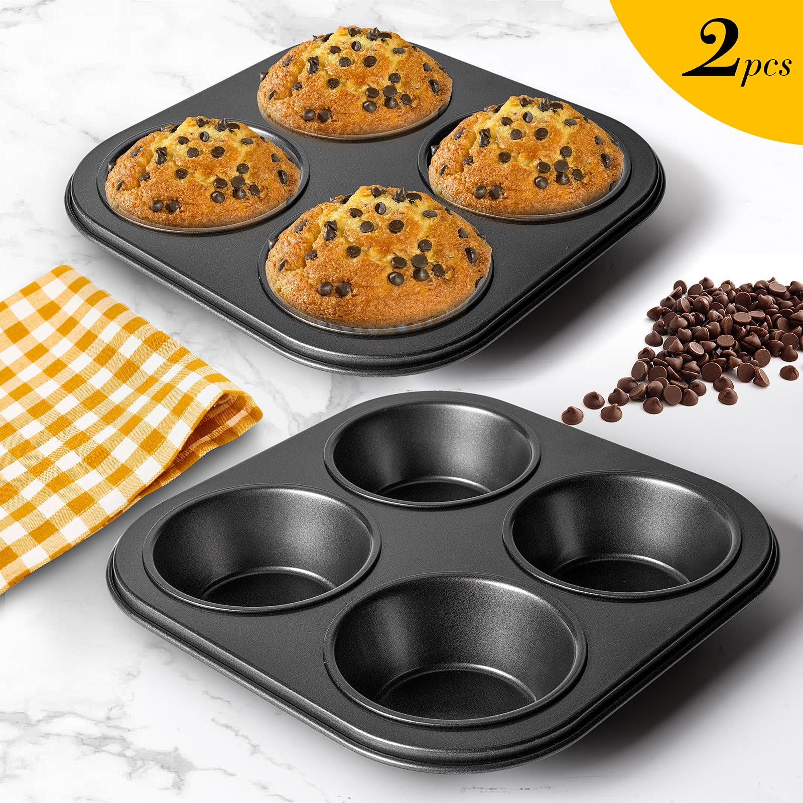 Yomvzake heat-resistant coating up to 446F enables versatile baking sessions.