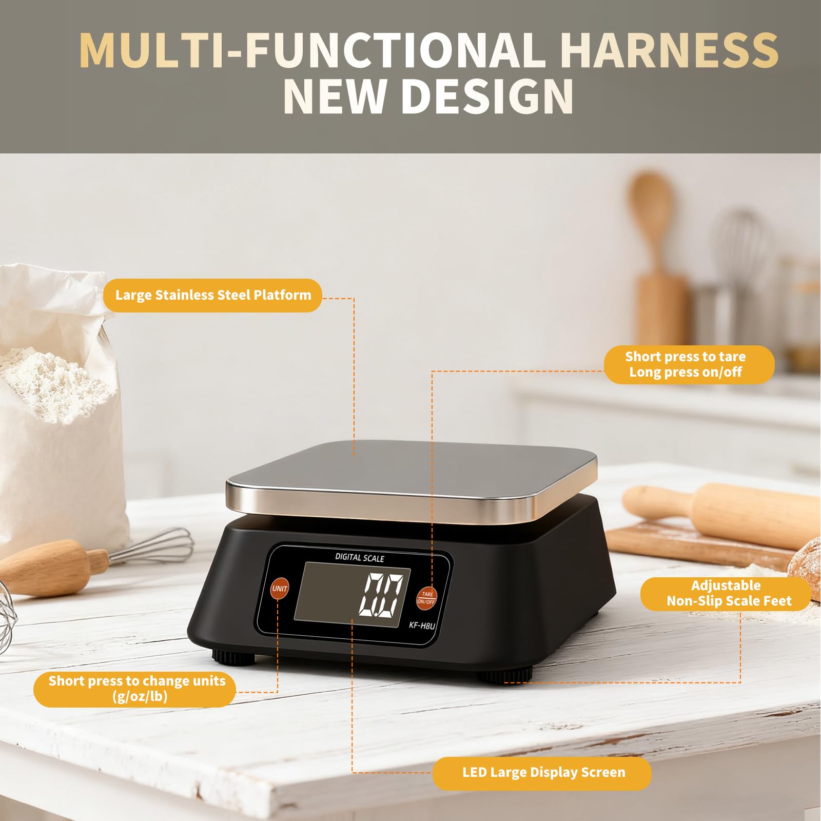 Yoncon KF-H8U ideal for baking and candle making with precise measurements.