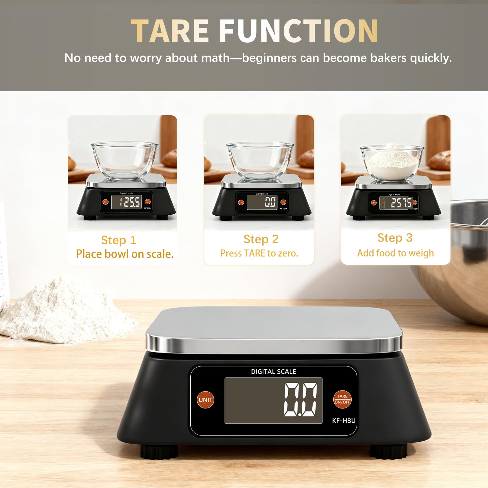 Yoncon KF-H8U PCS feature estimates item counts, saving time.