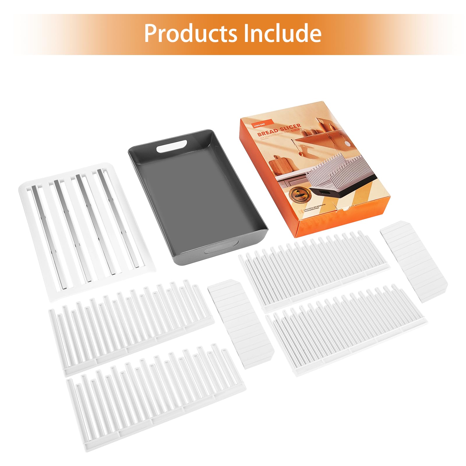 In-use shot of the YONGAIJIA bread slicer slicing homemade bread