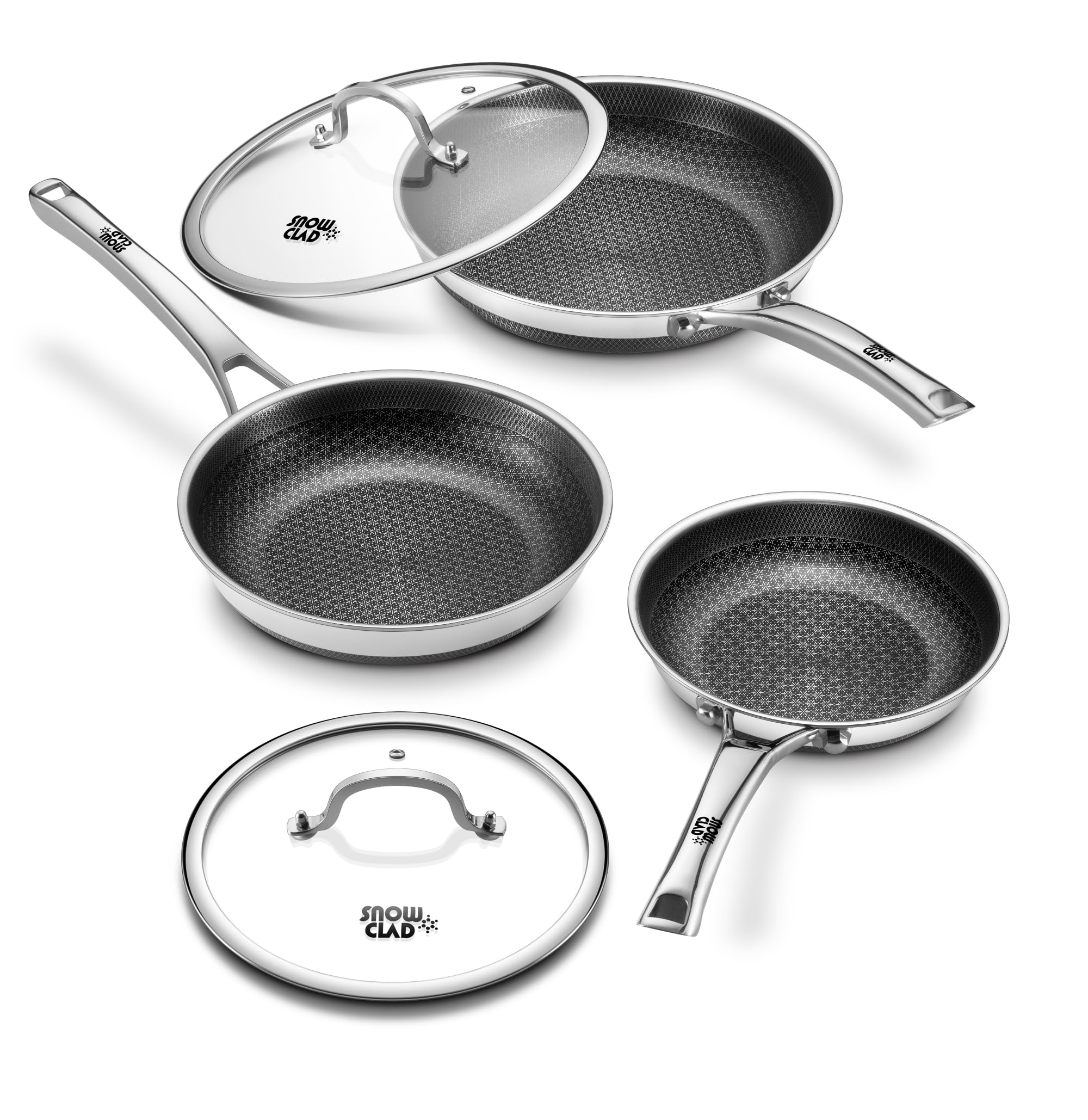 Yonida 8-inch non-stick frying pan with hybrid coating for easy food release and quick heating.