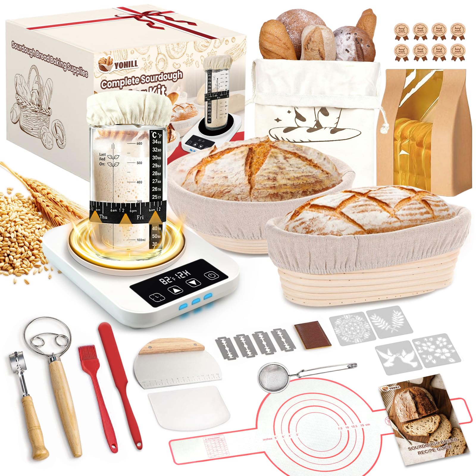 Yonill sourdough starter warmer for precise fermentation and consistent dough