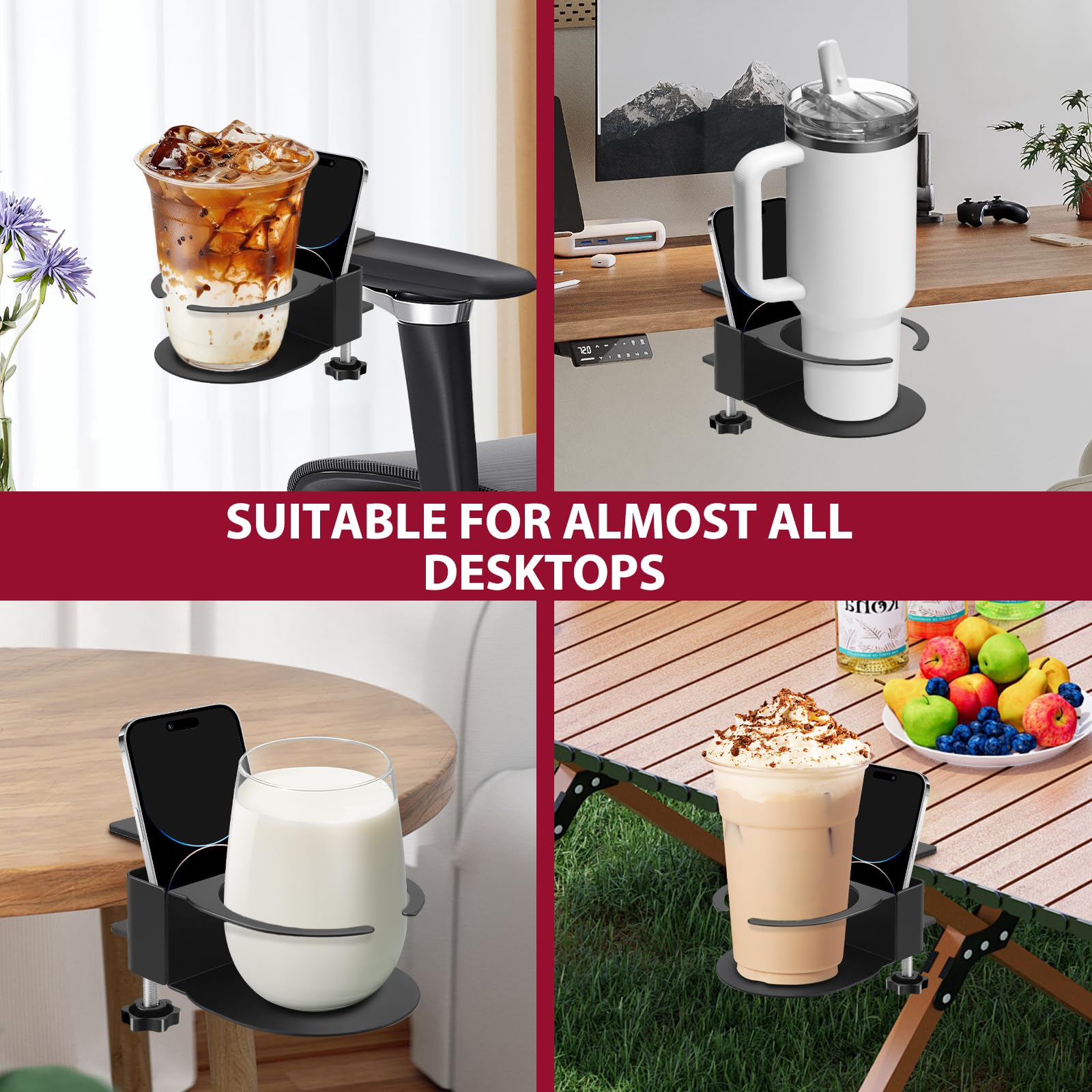 Yonsya desk cup holder organizes mugs and devices for tidier spaces.