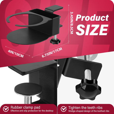 Yonsya desk cup holder secures a tumbler to prevent spills.
