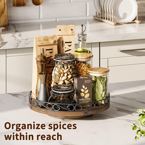 Yoobure patterned raised edge prevents spills and keeps items organized.