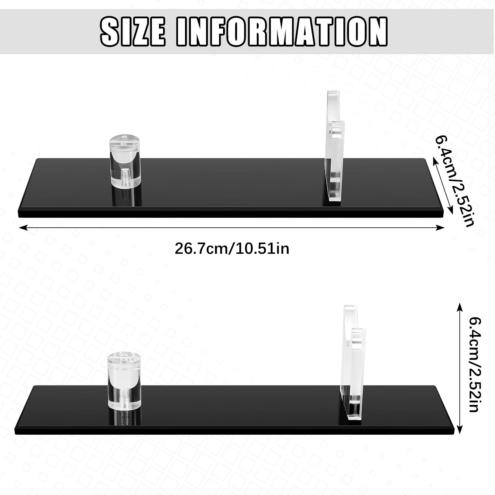 Yookeer acrylic knife display stand base, secure plugs simplify setup and repositioning.