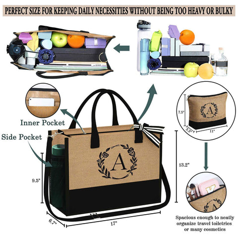 YOOLIFE tote size 17x6.7x13.2 inches for daily essentials.