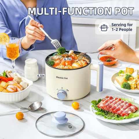 YOOLYQI hot pot with non-stick coating simplifies cleanup.
