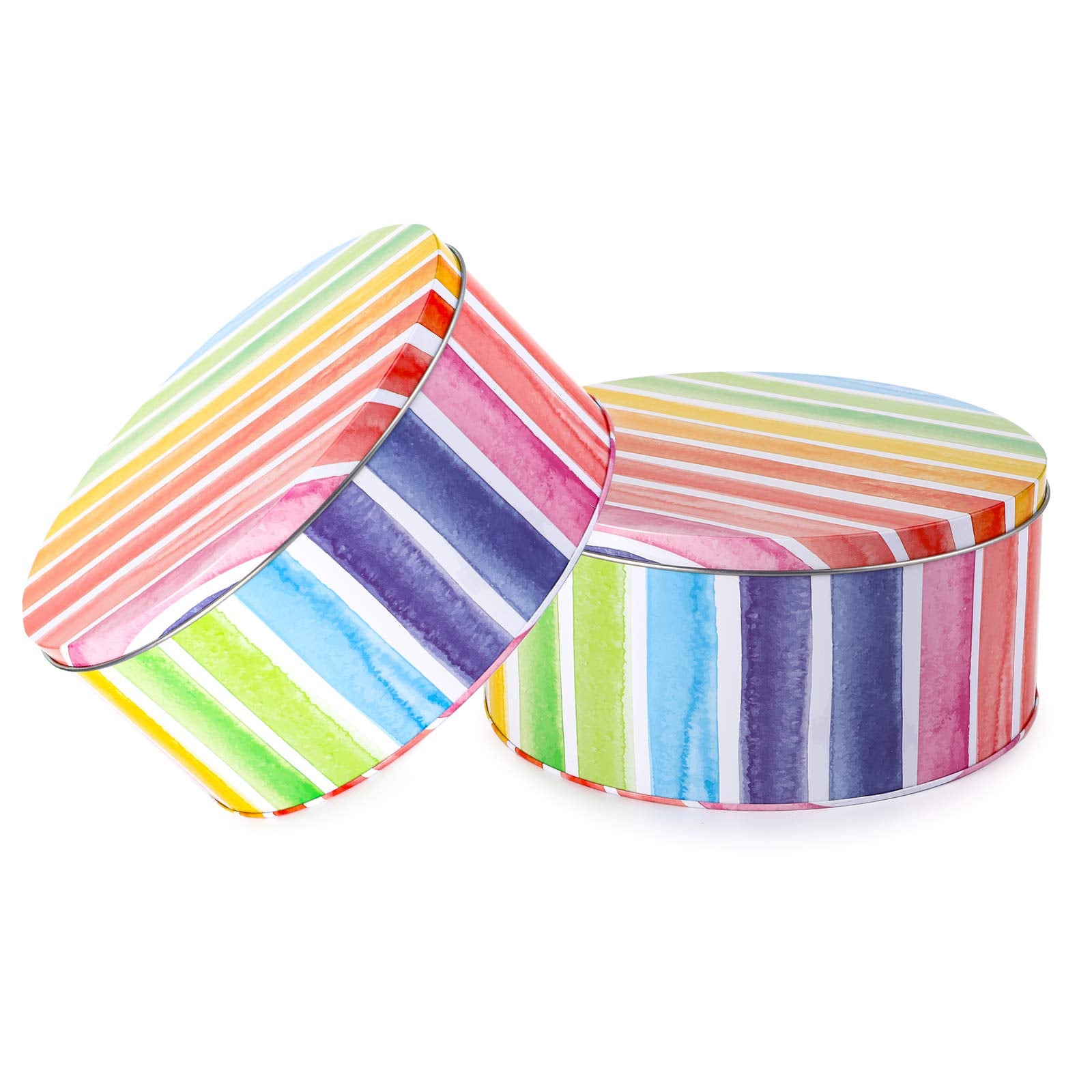 Yopay craft storage tins for small supplies on a stylish shelf