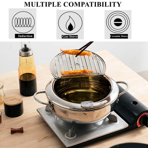 Yopay compatibility with gas, induction, and electric stoves expands frying options