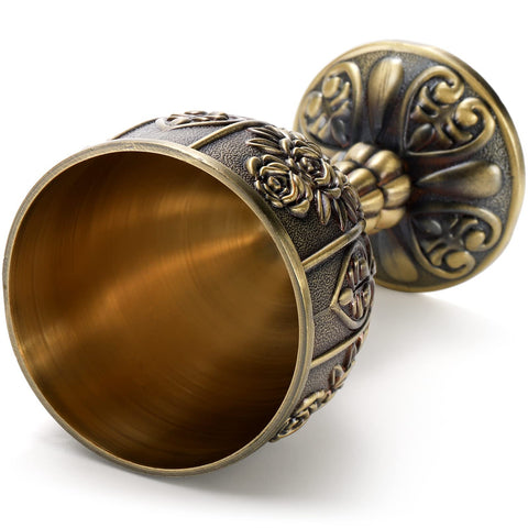 Yopay goblet chalice holds about 2.2 ounces, ideal for tasting