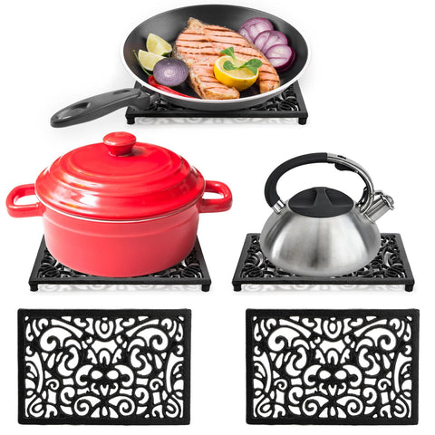 Yopay trivet with rubber pegs for anti-slip stability on counters