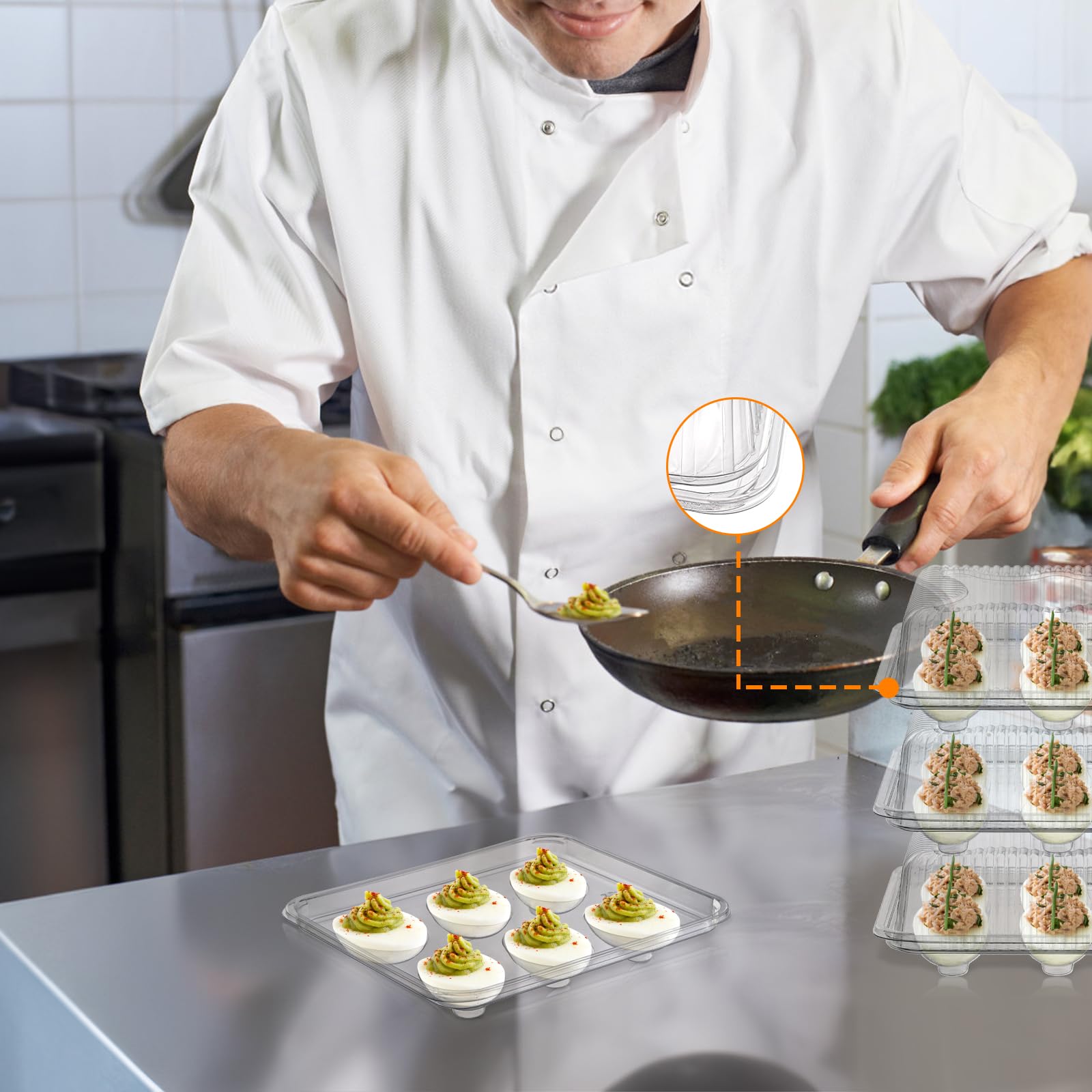 Yopay travel-friendly egg tray for picnics and events.
