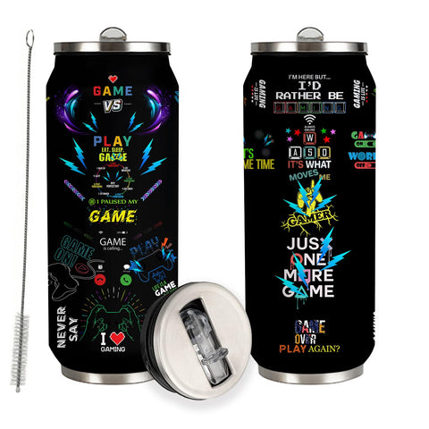 YOPIGOT Gamer Tumbler side view shows portable 17oz design for gaming on the go