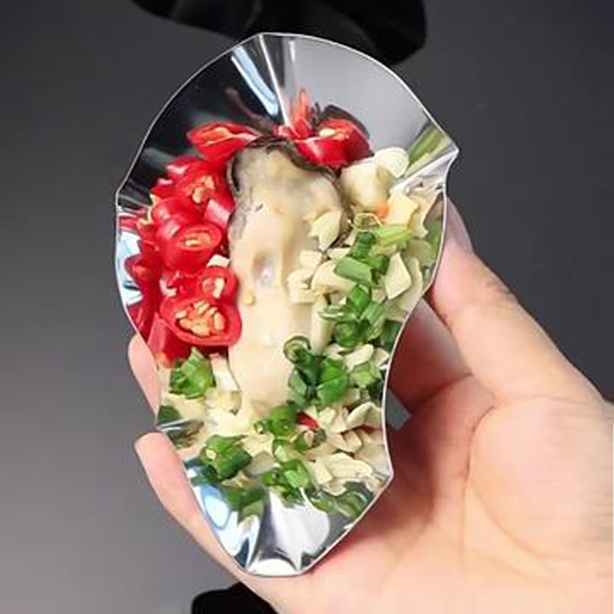 YOQVQOY curved stainless shells retaining juices and aromas