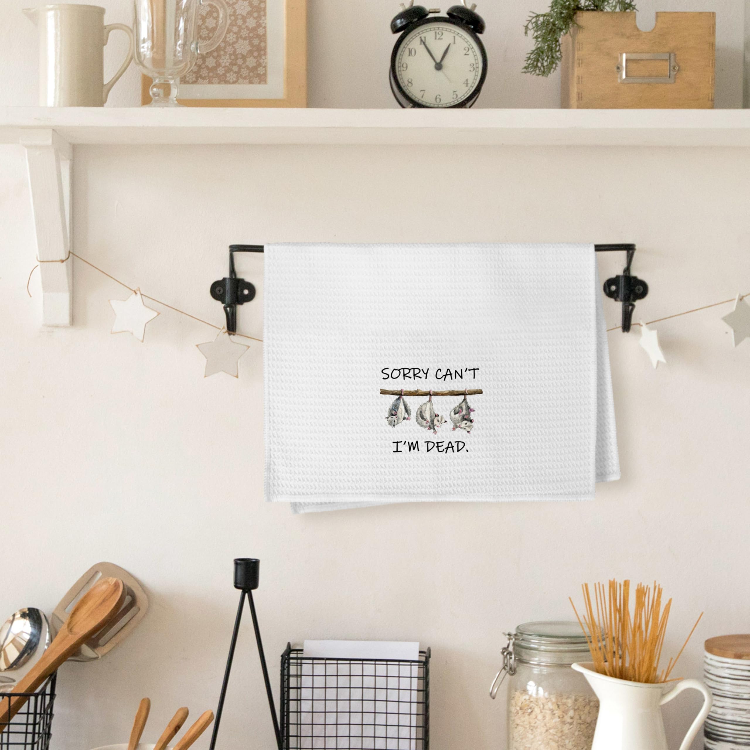 Yorhifa opossum towel displayed in kitchen brightens space