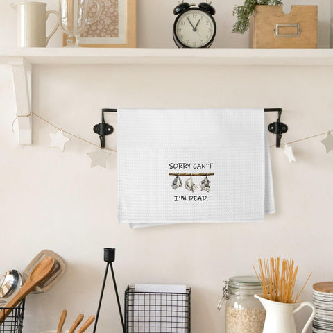 Yorhifa opossum towel displayed in kitchen brightens space