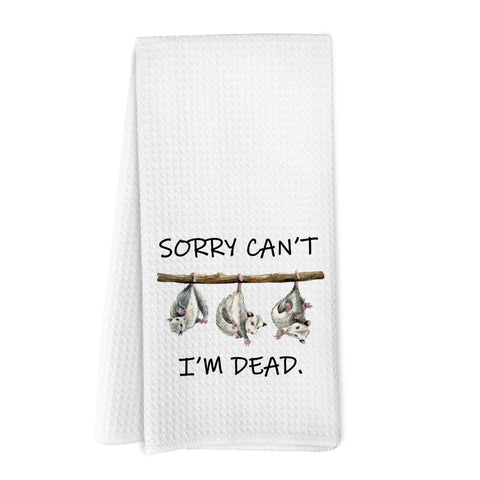 Yorhifa opossum kitchen towel front view adds playful decor