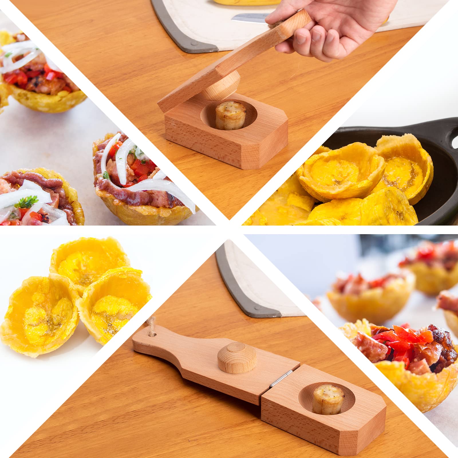 YORSEEK plantain basket maker helps fill with beef shrimp and more