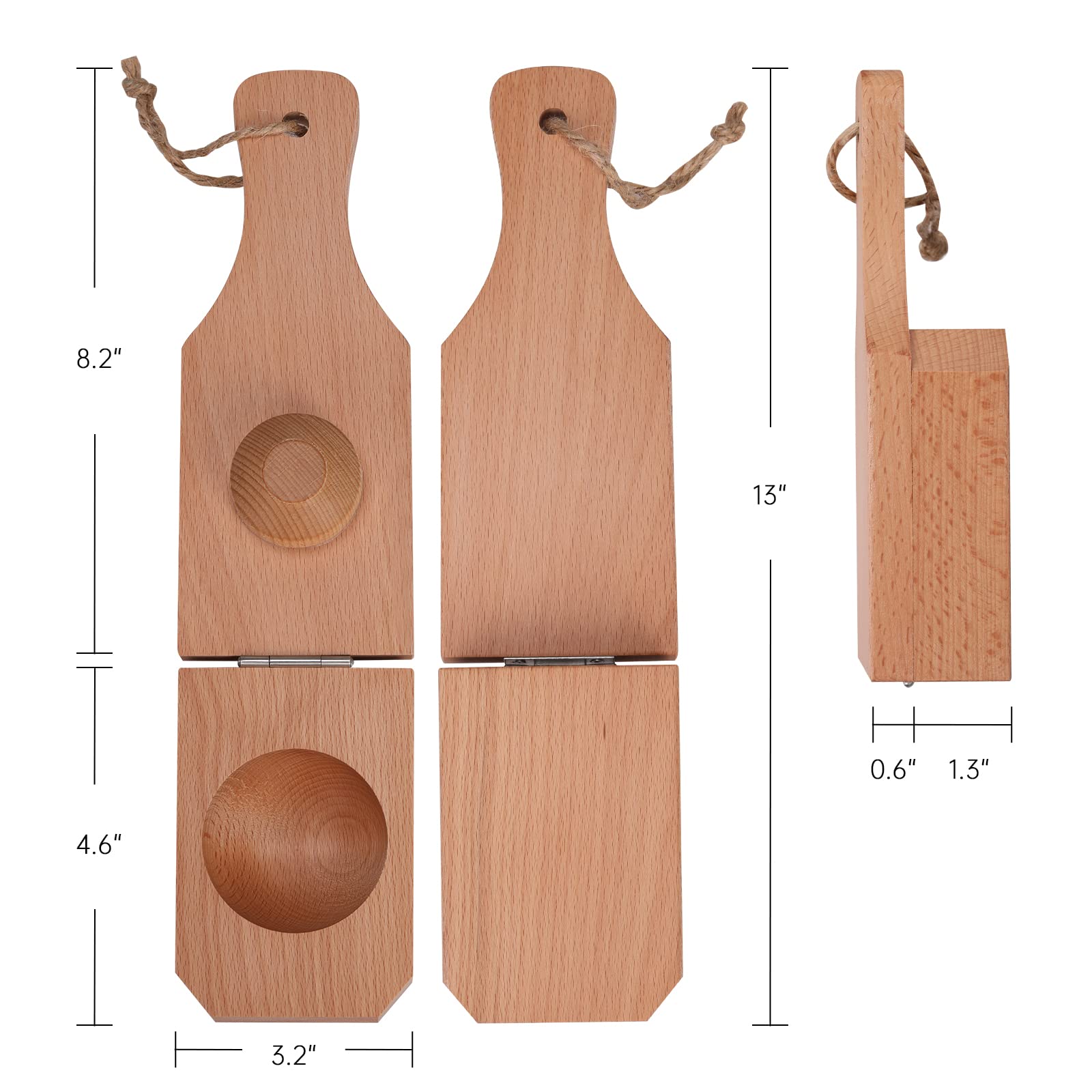 YORSEEK plantain press solid wood with a sturdy metal hinge for durability