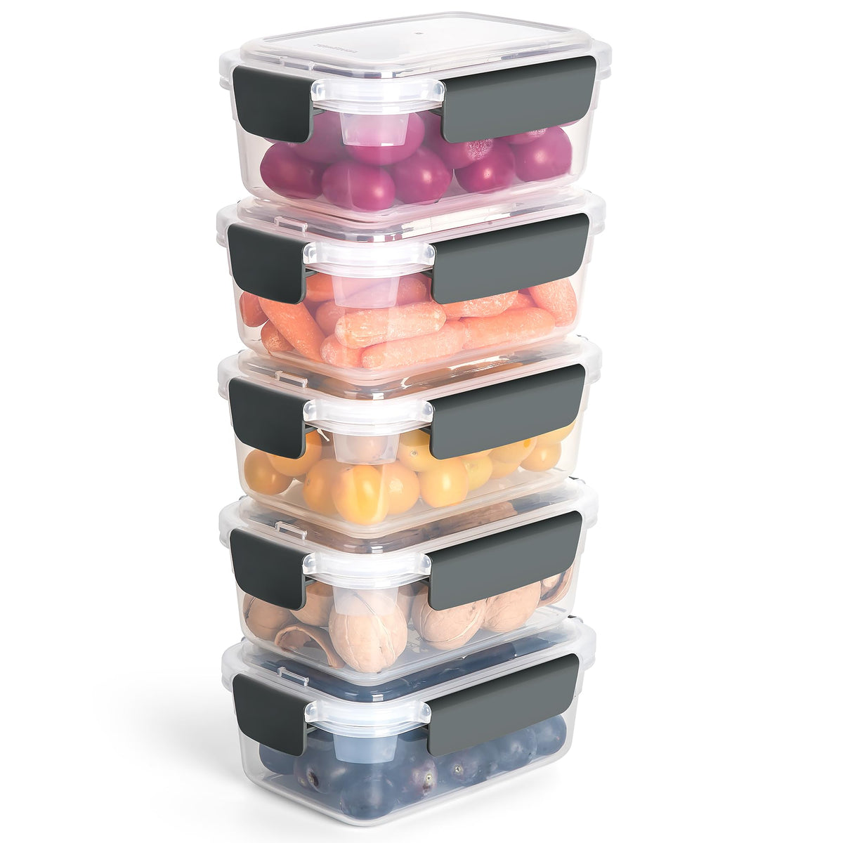 YORY 3-cup container set shown for compact storage and portion control.