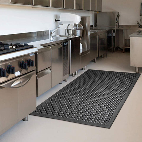 YOSHIKO anti-fatigue rubber mat supports comfortable standing during long shifts