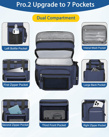 YOSMAAT lunch box blue expanded top demonstrates dry and wet separation