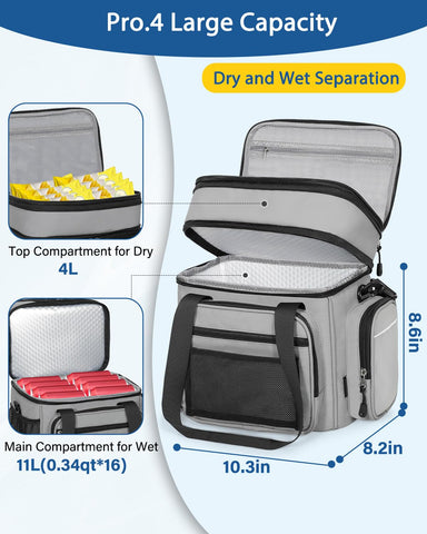 YOSMAAT lunch box cooler bag heavy-duty stitching for daily work and outdoor use.