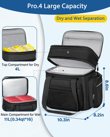 YOSMAAT lunch box cooler dry-wet separation for fresh snacks and meals.