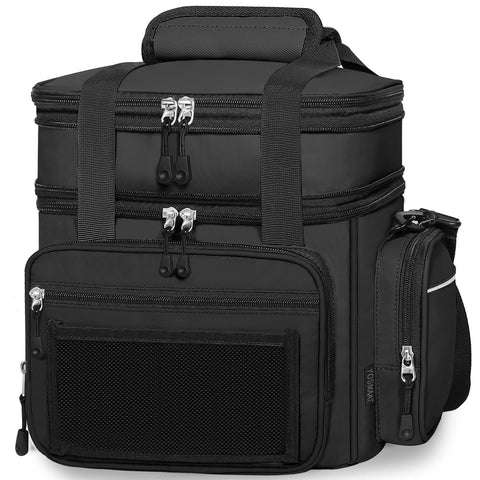 YOSMAAT lunch box cooler with front mesh pocket for personalization and quick access.