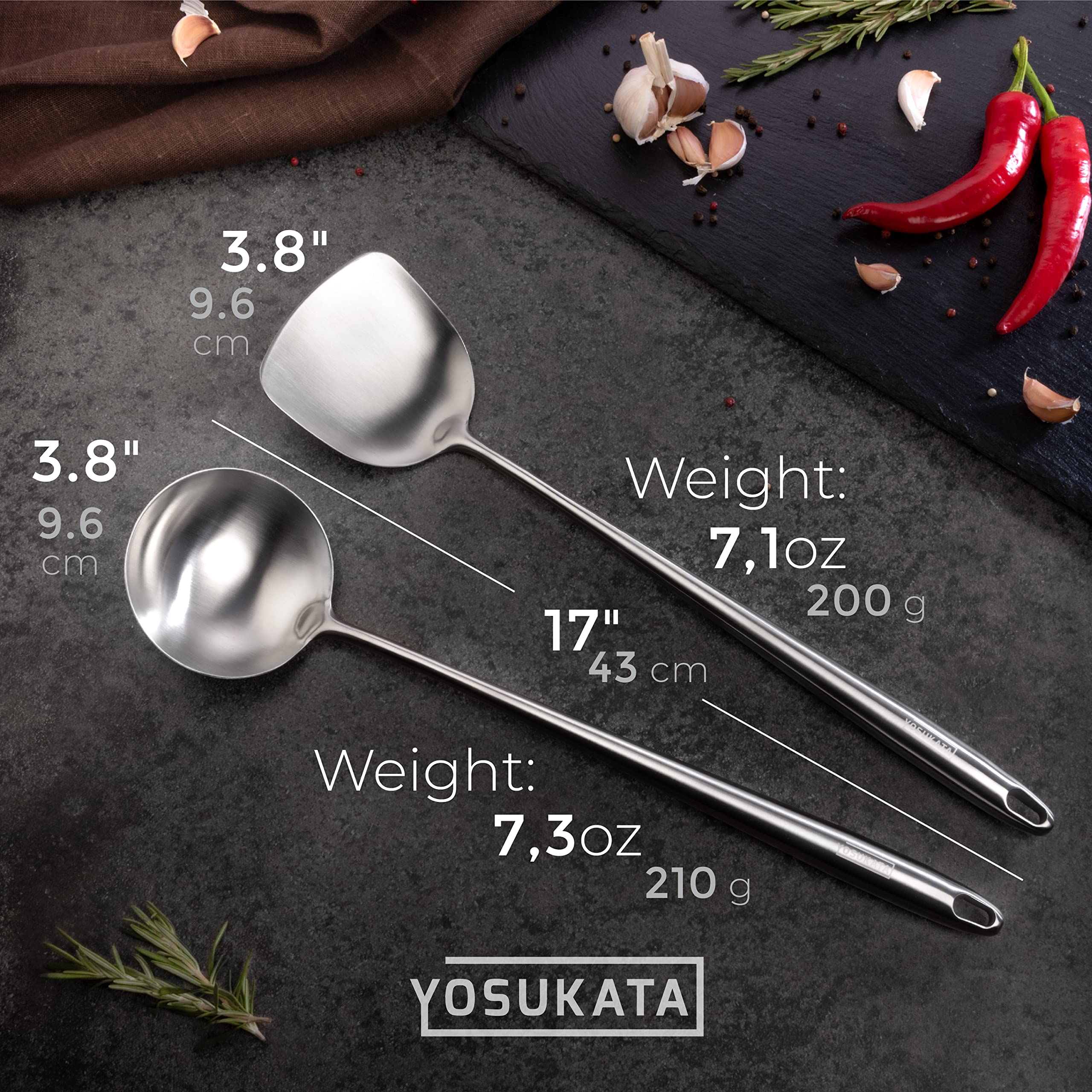 YOSUKATA ladle closeup highlighting heat resistance and longevity