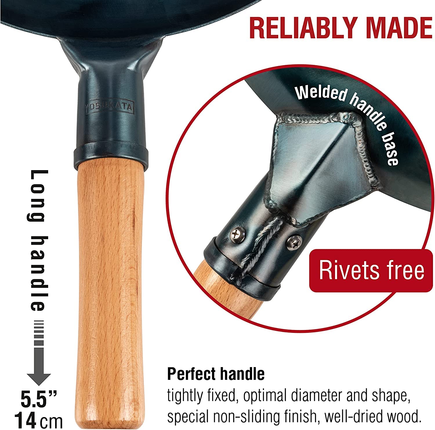 YOSUKATA open-fire compatible wok ready for outdoor grilling.