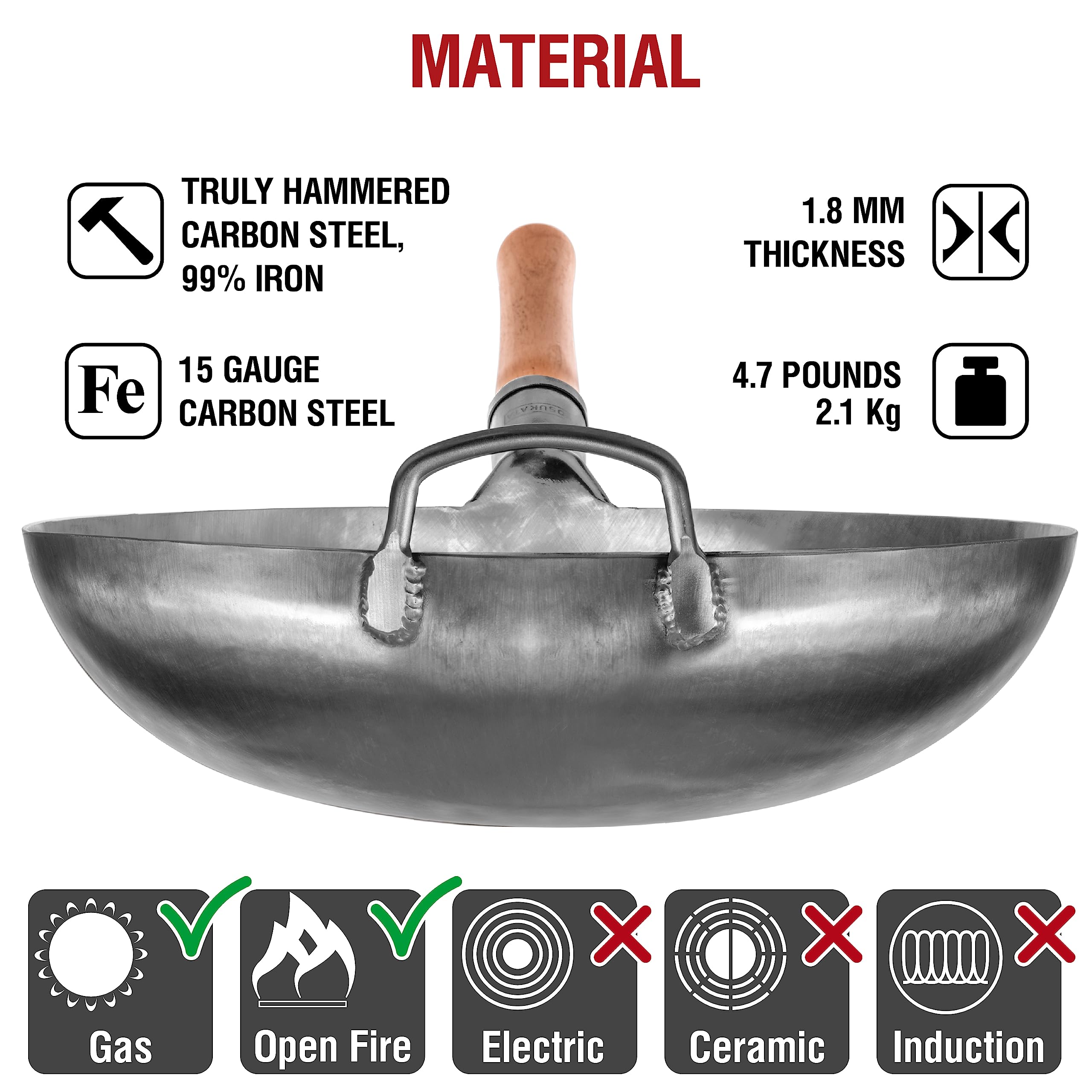 YOSUKATA open-fire cooking scene shows versatile outdoor wok performance