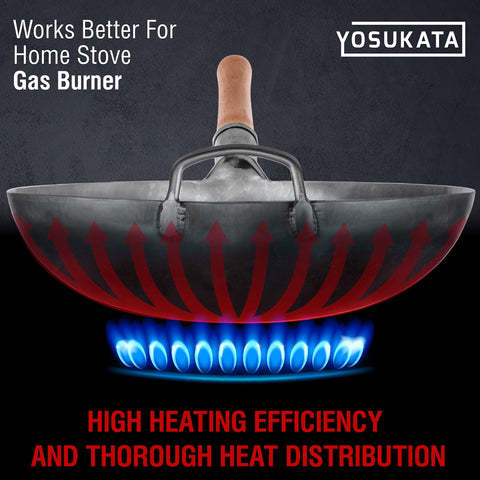 YOSUKATA unseasoned wok before seasoning invites user-friendly seasoning process