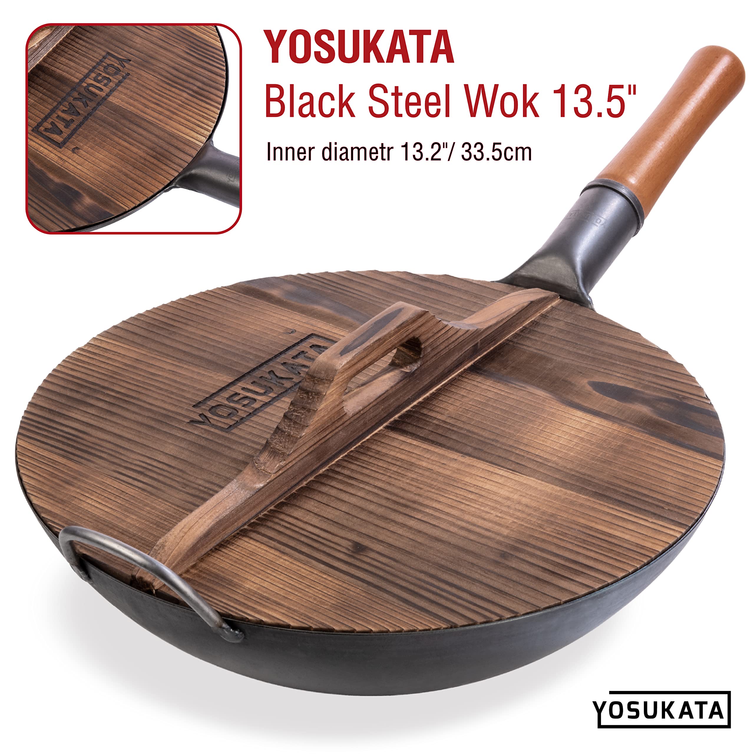 Carbonized finish lid from YOSUKATA, durable and hygienic.