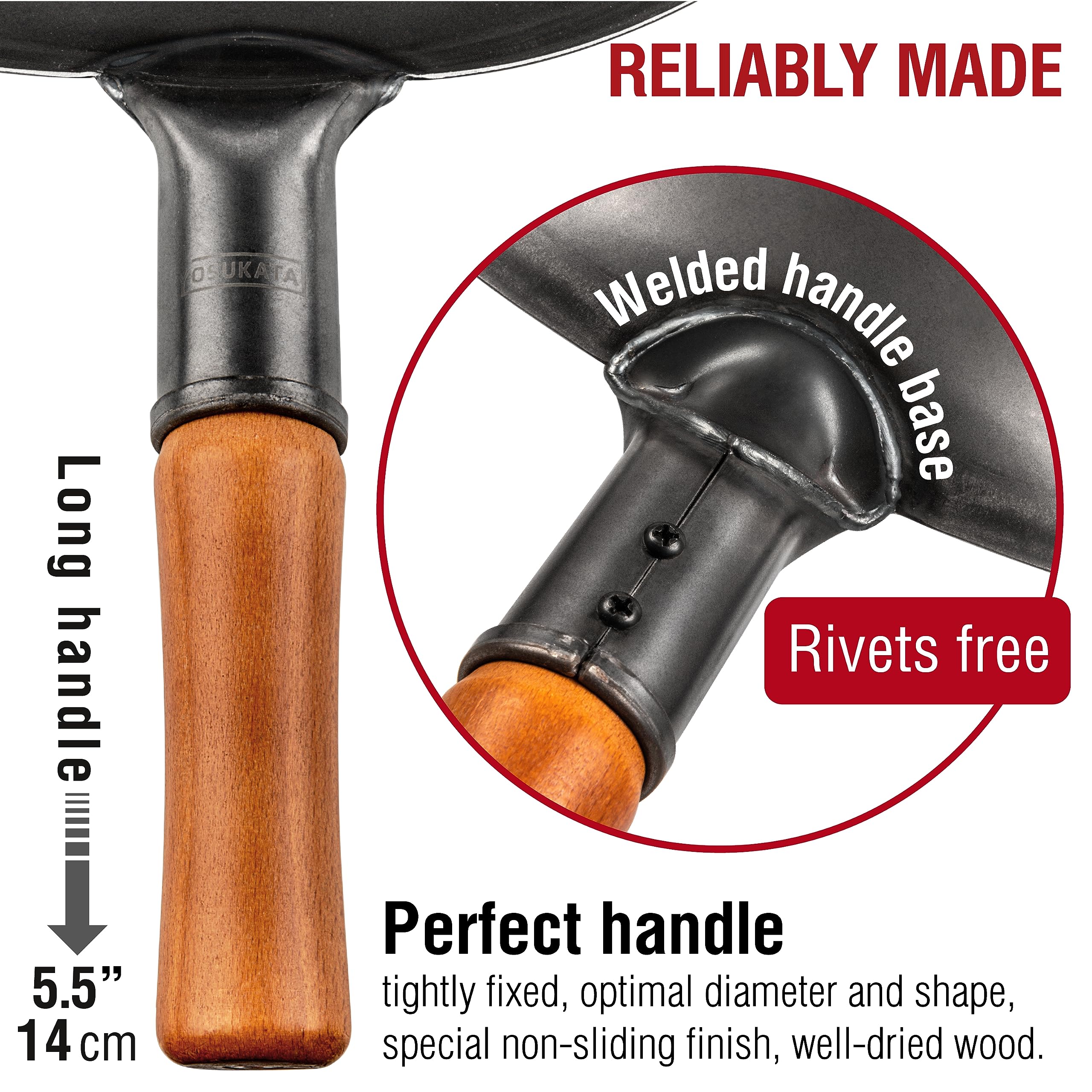 Multifunctional wok for pan-frying, braising, deep-frying, searing, smoking, and steaming.