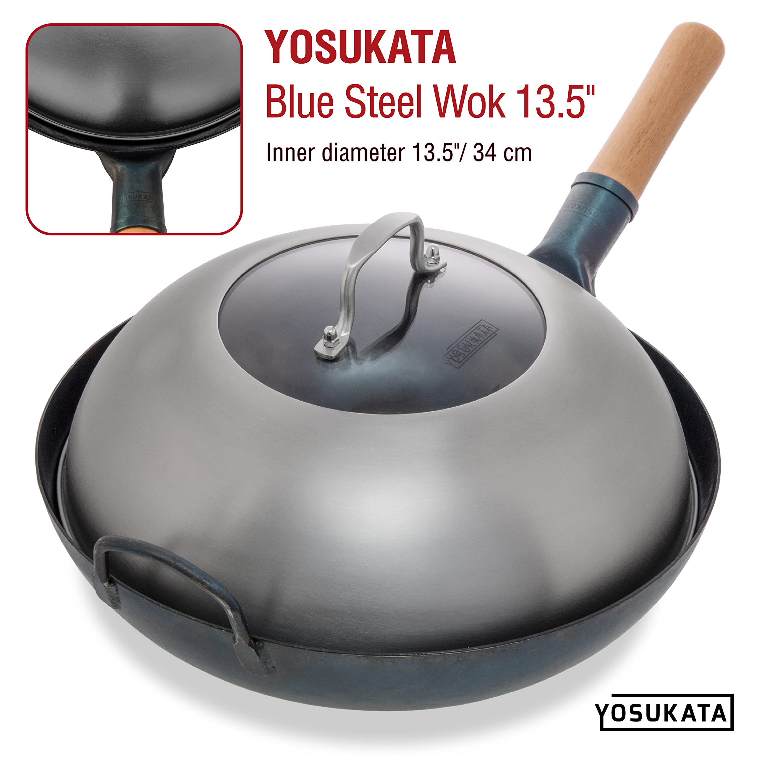 YOSUKATA dishwasher-safe lid in durable stainless steel for easy cleanup.
